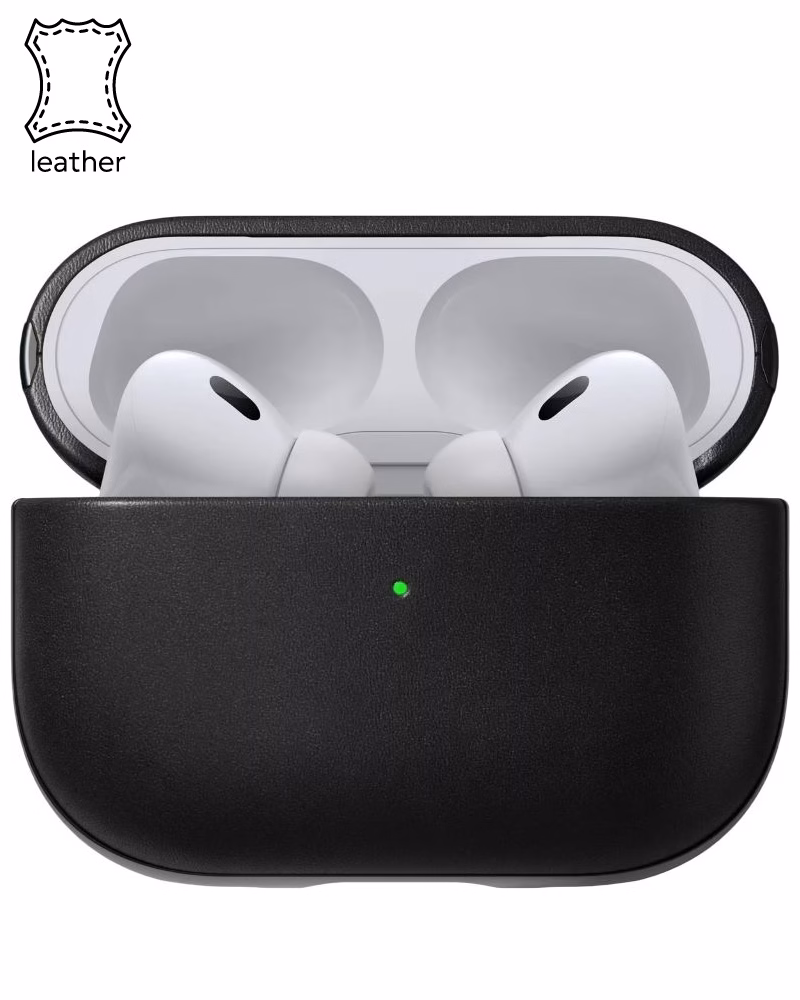 Чехол Nomad Modern Leather Black для Airpods Pro 2nd Gen (NM01806585)