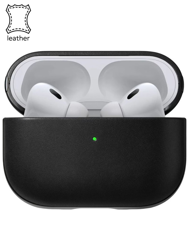 Чехол Nomad Modern Leather Black для Airpods Pro 2nd Gen (NM01806585)