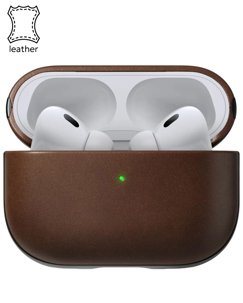 Чехол Nomad Modern Leather Brown для Airpods Pro 2nd Gen (NM01836285)
