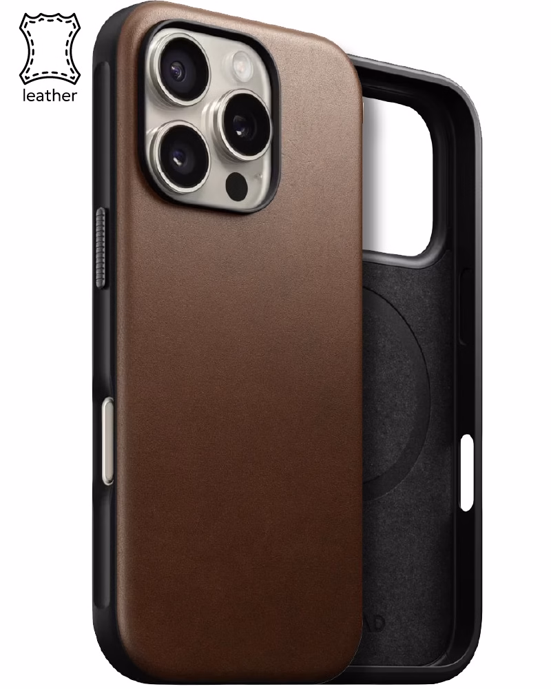 Чехол Nomad Modern Leather Case Brown for iPhone 16 Pro Max (NM01692485)