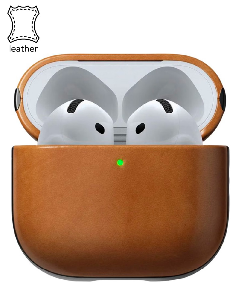 Чехол Nomad Modern Leather English Tan для Airpods 4th Gen (NM014575858)