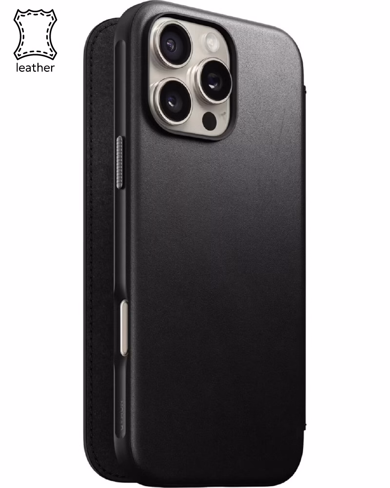 Чехол Nomad Modern Leather Folio Back for iPhone 16 Pro Max (NM01675785)