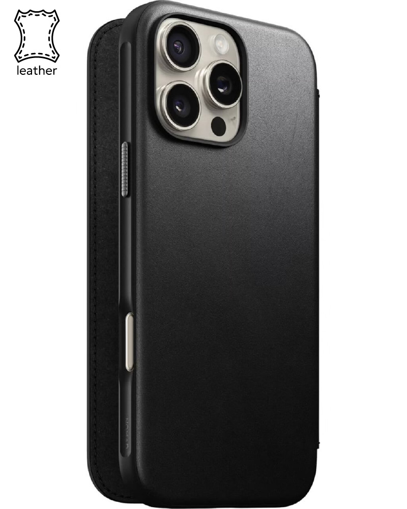 Чохол Nomad Modern Leather Folio Back for iPhone 16 Pro (NM01680185) - 3 - 1