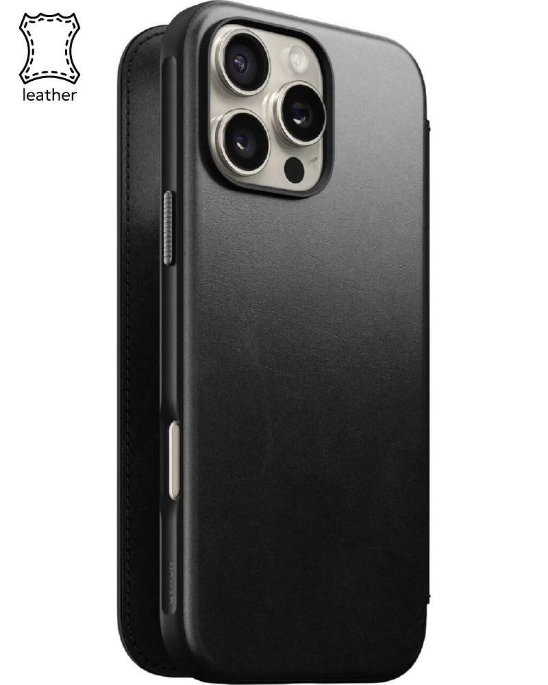 Чехол Nomad Modern Leather Folio Back Horween for iPhone 16 Pro (NM01677185) - 3 - 1