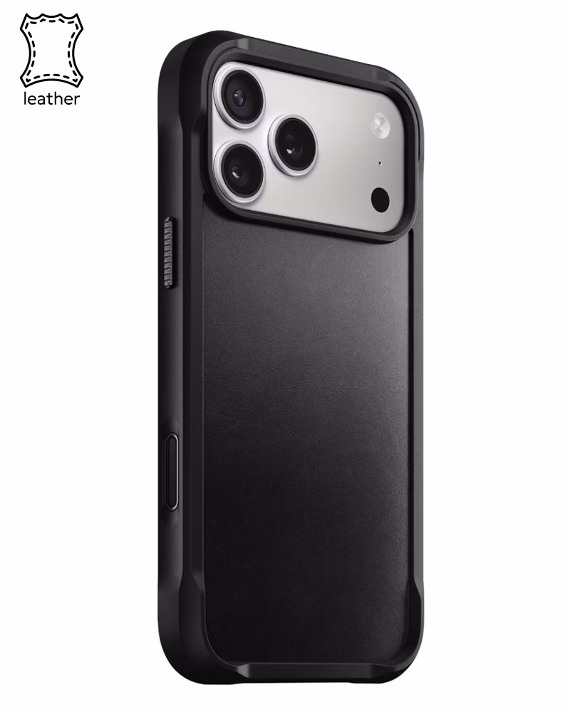 Кожаный чехол Nomad Rugged Horween Black для iPhone 17 Pro - 1 - 0
