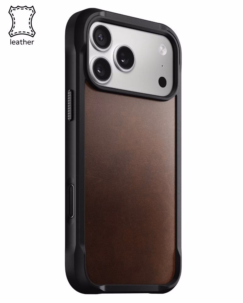 Кожаный чехол Nomad Rugged Horween Rustic Brown для iPhone 17 Pro Max