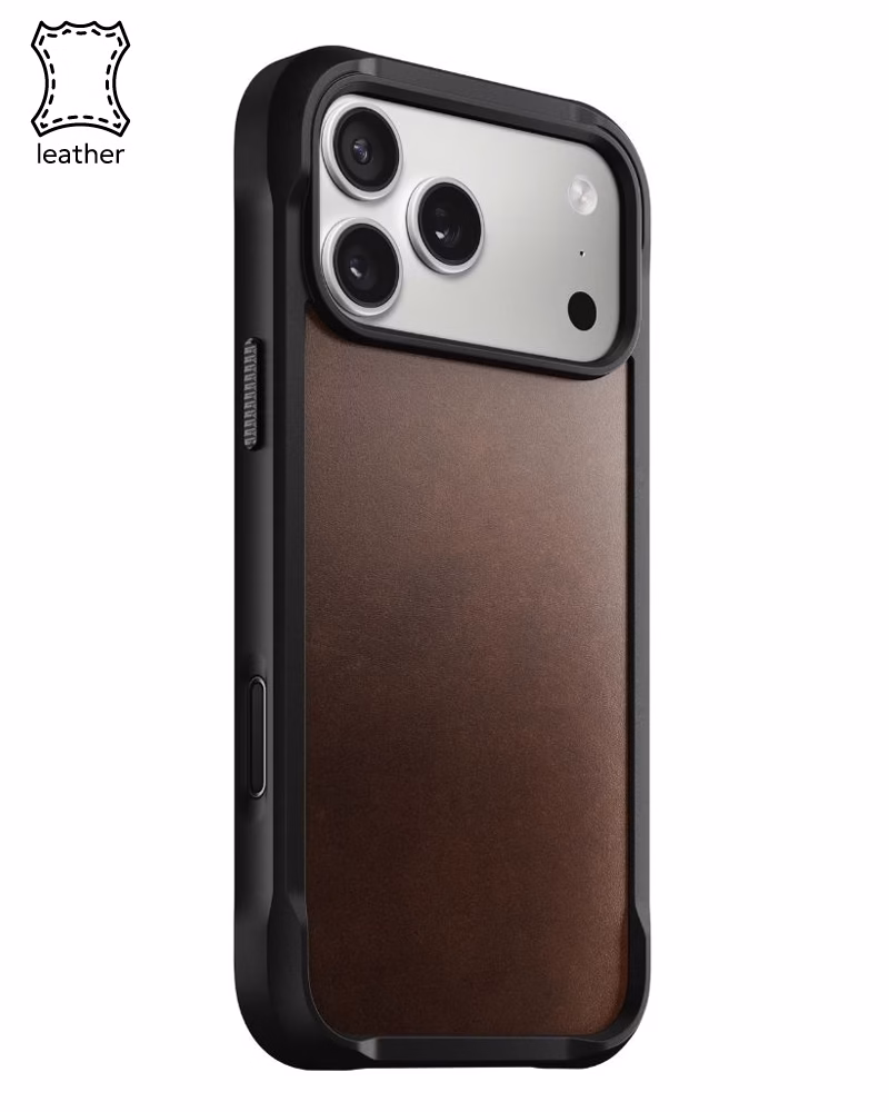 Шкіряний чохол Nomad Rugged Horween Rustic Brown для iPhone 17 Pro - 1 - 0
