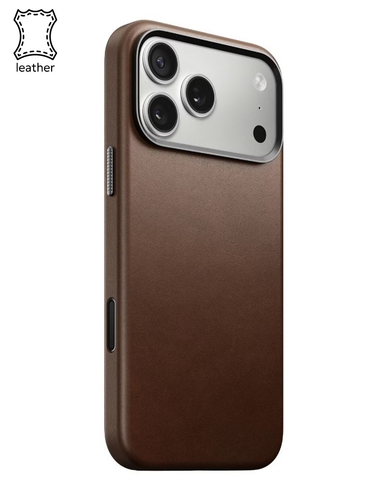 Кожаный чехол Nomad Traditional Brown для iPhone 17 Pro - 3 - 1