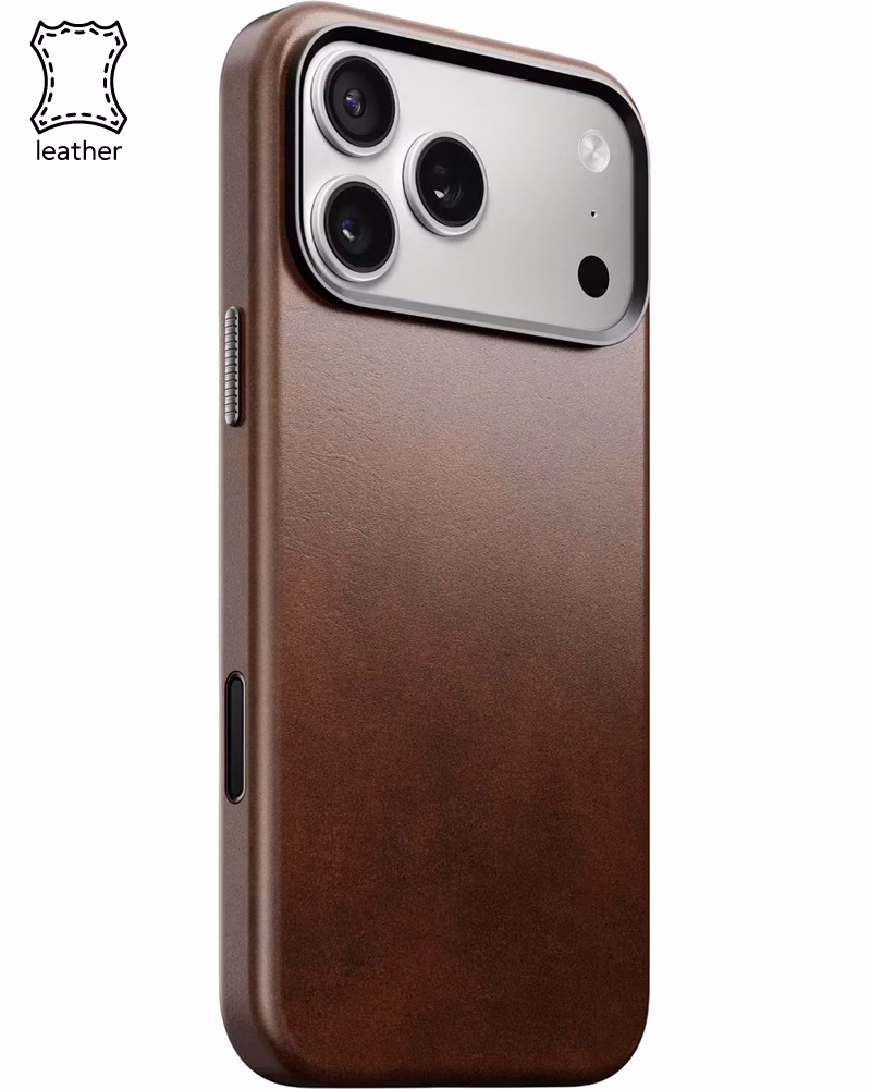 Кожаный чехол Nomad Traditional Horween Rustic Brown для iPhone 17 Pro Max