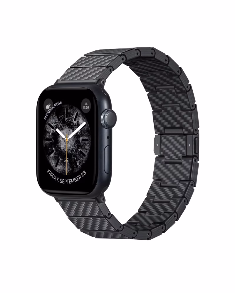 Ремешок Pitaka Carbon Fiber Watch Band Modern Black/Grey for Apple Watch 49/45/44mm (AWB2307)