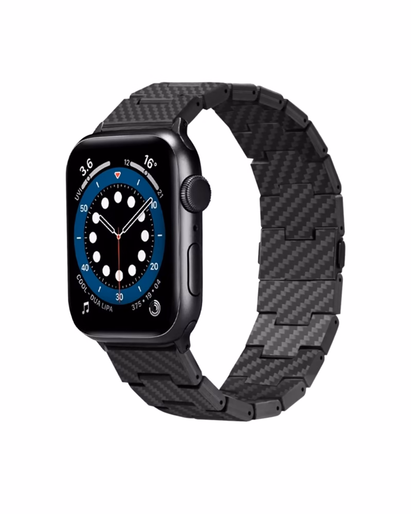 Ремінець для годинника Pitaka Carbon Fiber Watch Band Retro Black/Grey for Apple Watch 49/45/44mm