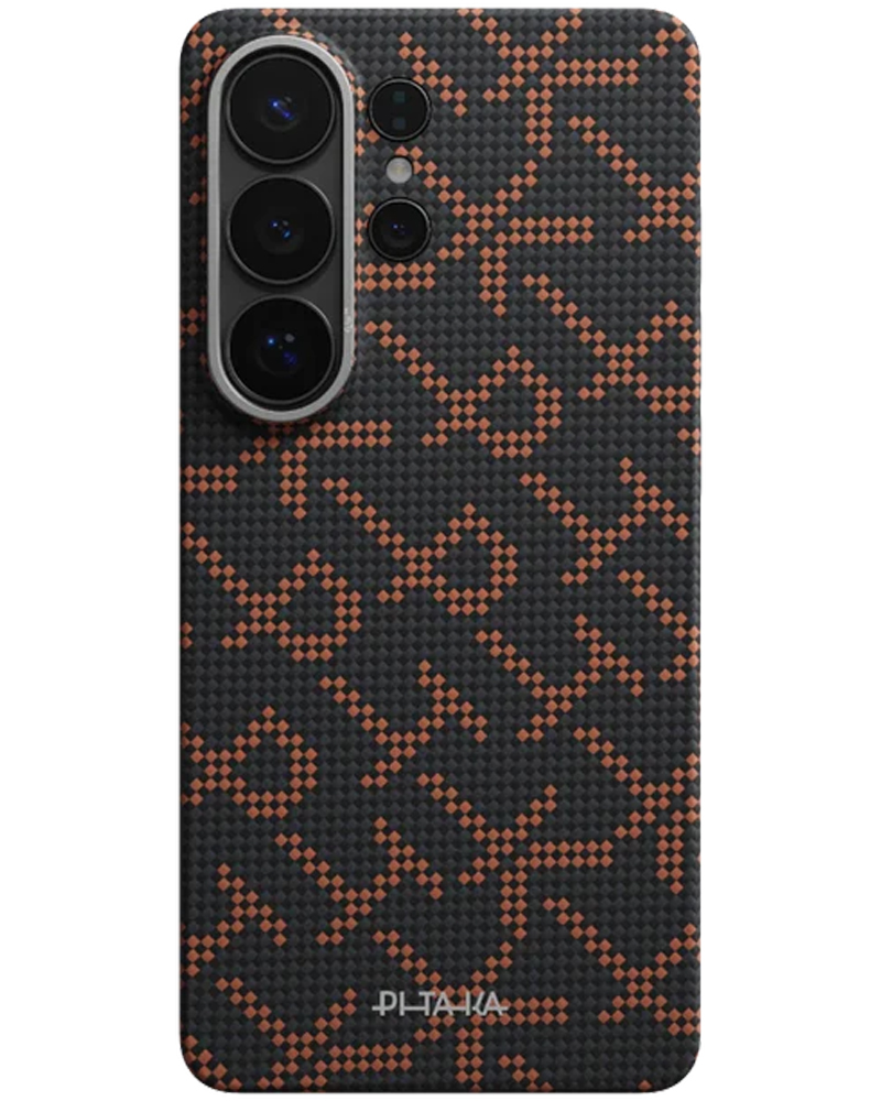 Чехол Pitaka Edge Ultra-Slim для Samsung Galaxy S26 Ultra Monogram Black/Orange - 3 - 1