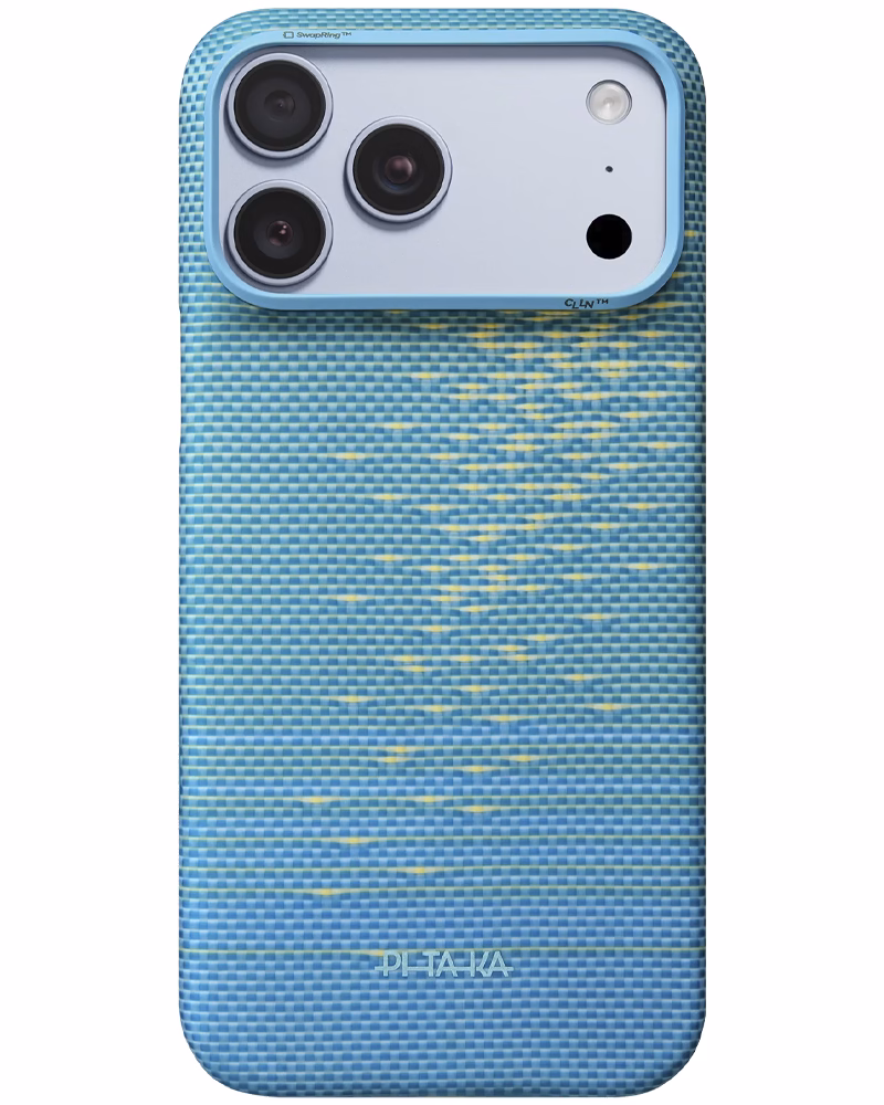 Чохол Pitaka Edge Ultra-Slim Glints of Gold Lucid Blue для iPhone 18 Pro Max/17 Pro Max