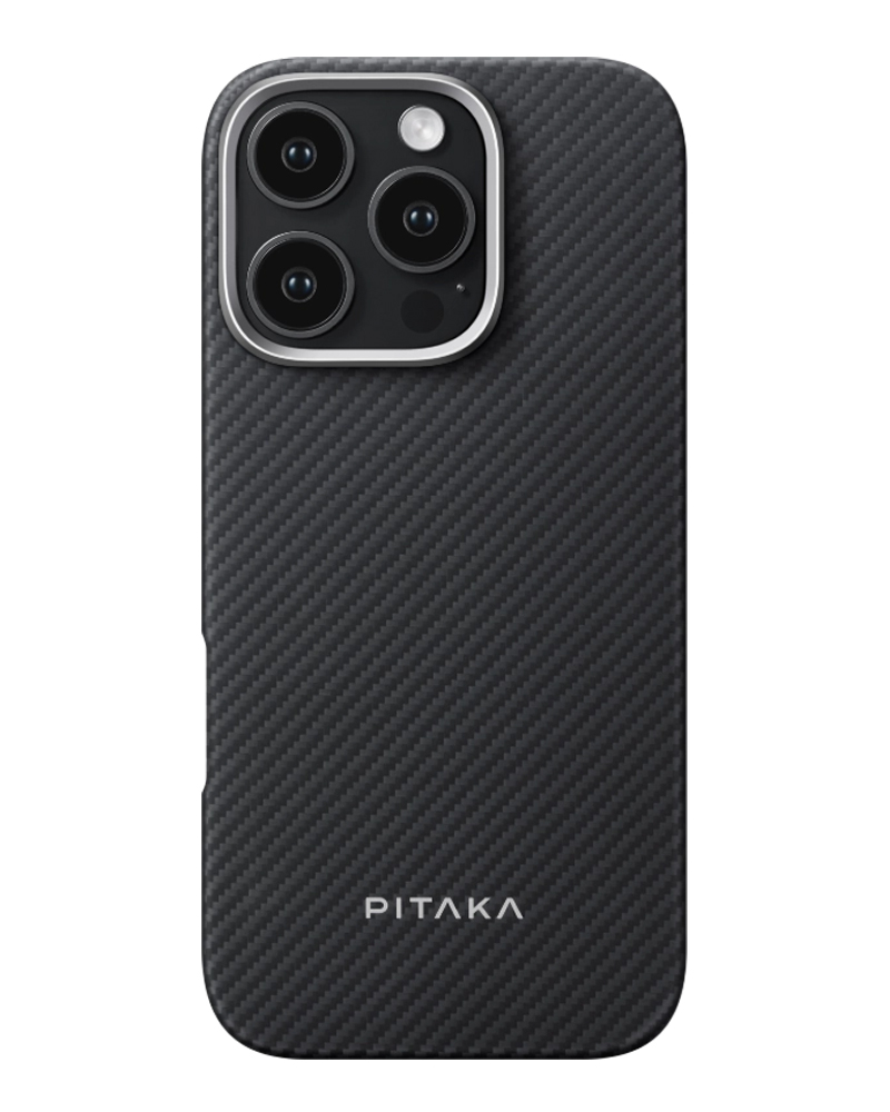 Чехол Pitaka MagEZ 4 для iPhone 15 Pro Twill 600D Black/Grey