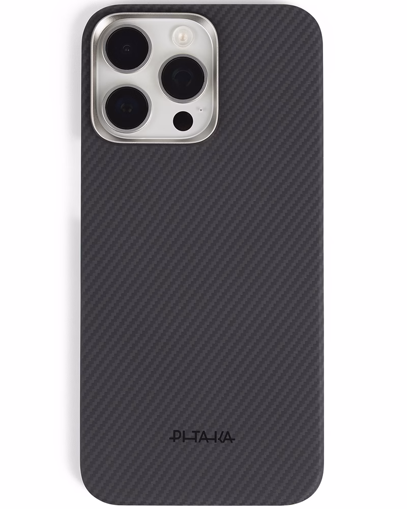 Чехол Pitaka MagEZ Case 4 Twill 600D Black/Grey для iPhone 15 Pro Max (KI1501PMA)