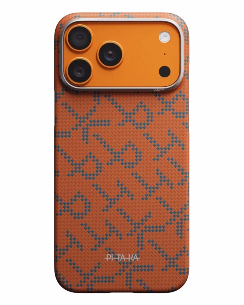 Чехол Pitaka Edge для iPhone 17 Pro Monogram Blue/Orange