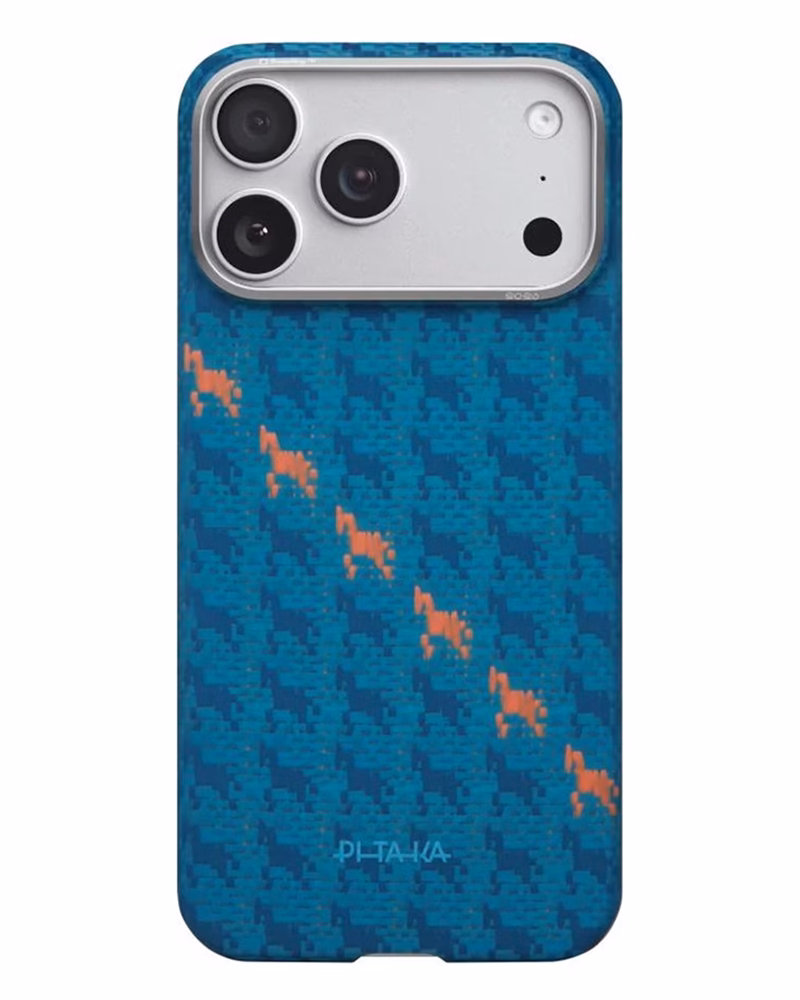 Чехол Pitaka Ultra-Slim Happiness Rides PitaTap для iPhone 17 Pro Indigo