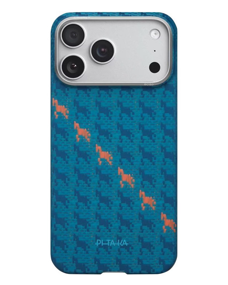 Чехол Pitaka Ultra-Slim Happiness Rides PitaTap для iPhone 17 Pro Indigo - 3 - 1
