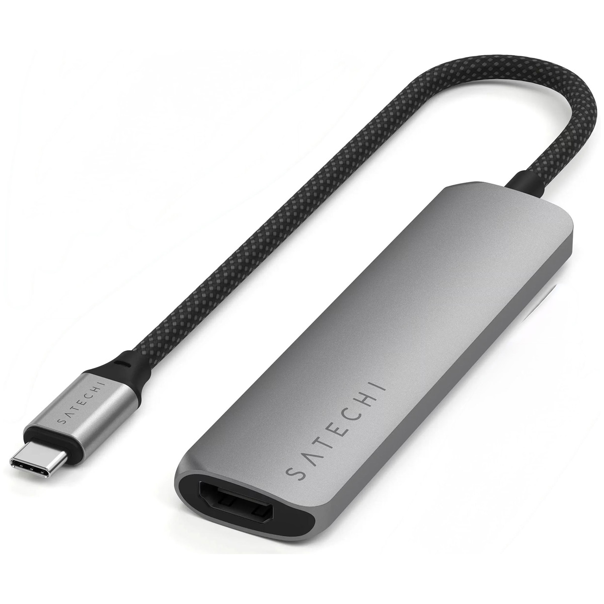 Хаб Satechi 4-in-1 USB-C Slim Multiport Adapter 4K Space Grey