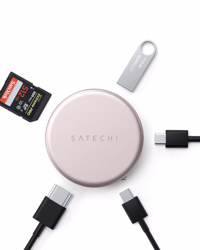 Мультипортовий адаптер Satechi OntheGo 5-in-1 USB-C Blush - 1 - 3