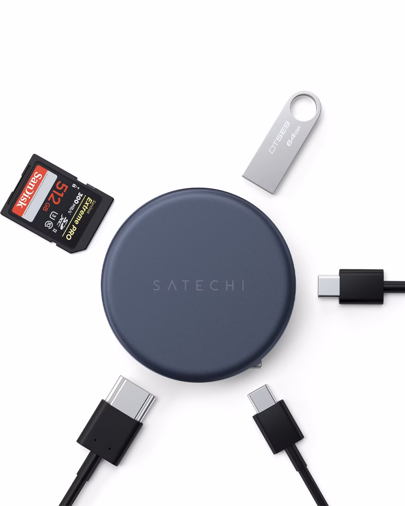 Мультипортовый адаптер Satechi OntheGo 5-in-1 USB-C Indigo - 1 - 2