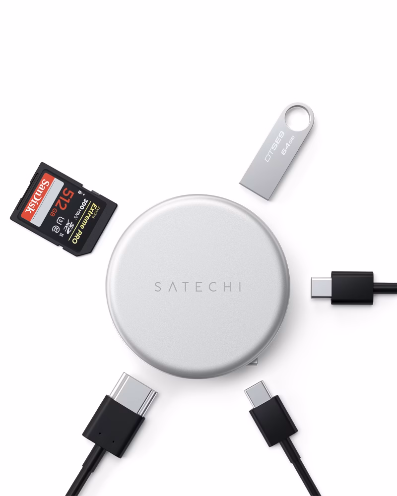 Мультипортовый адаптер Satechi OntheGo 5-in-1 USB-C Silver - 1 - 1