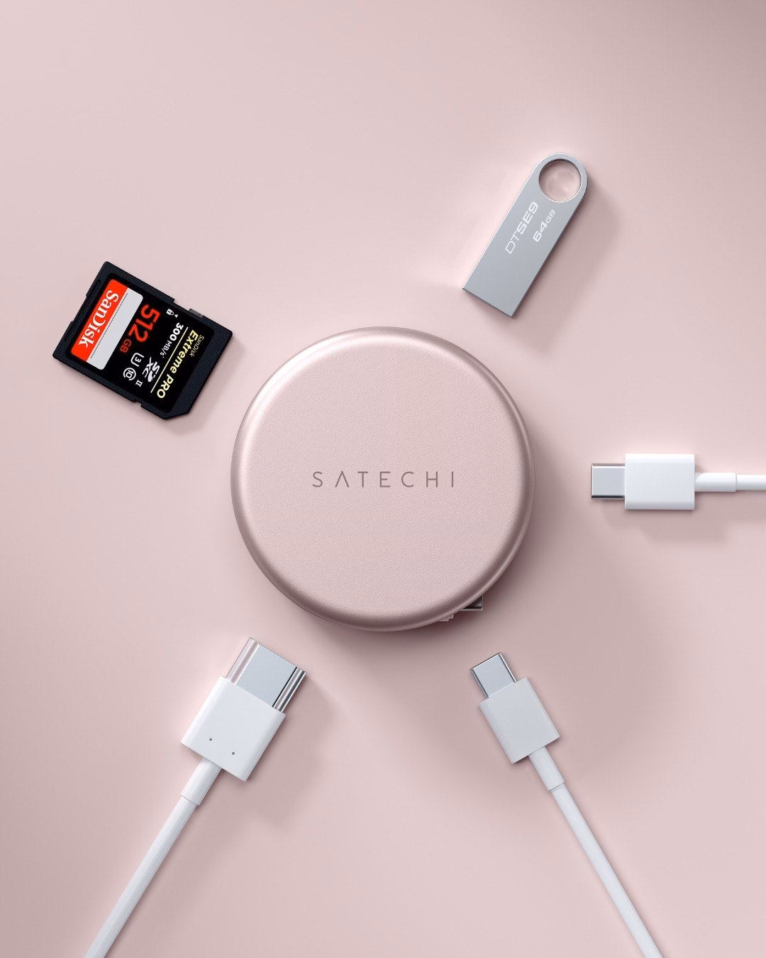 Роз'єми на адаптері Satechi OntheGo: HDMI, USB-A, USB-C, SD-рідер