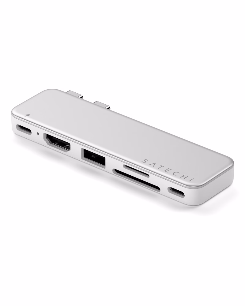 Хаб Satechi USB-C Snap Multiport Adapter Silver - 1 - 0