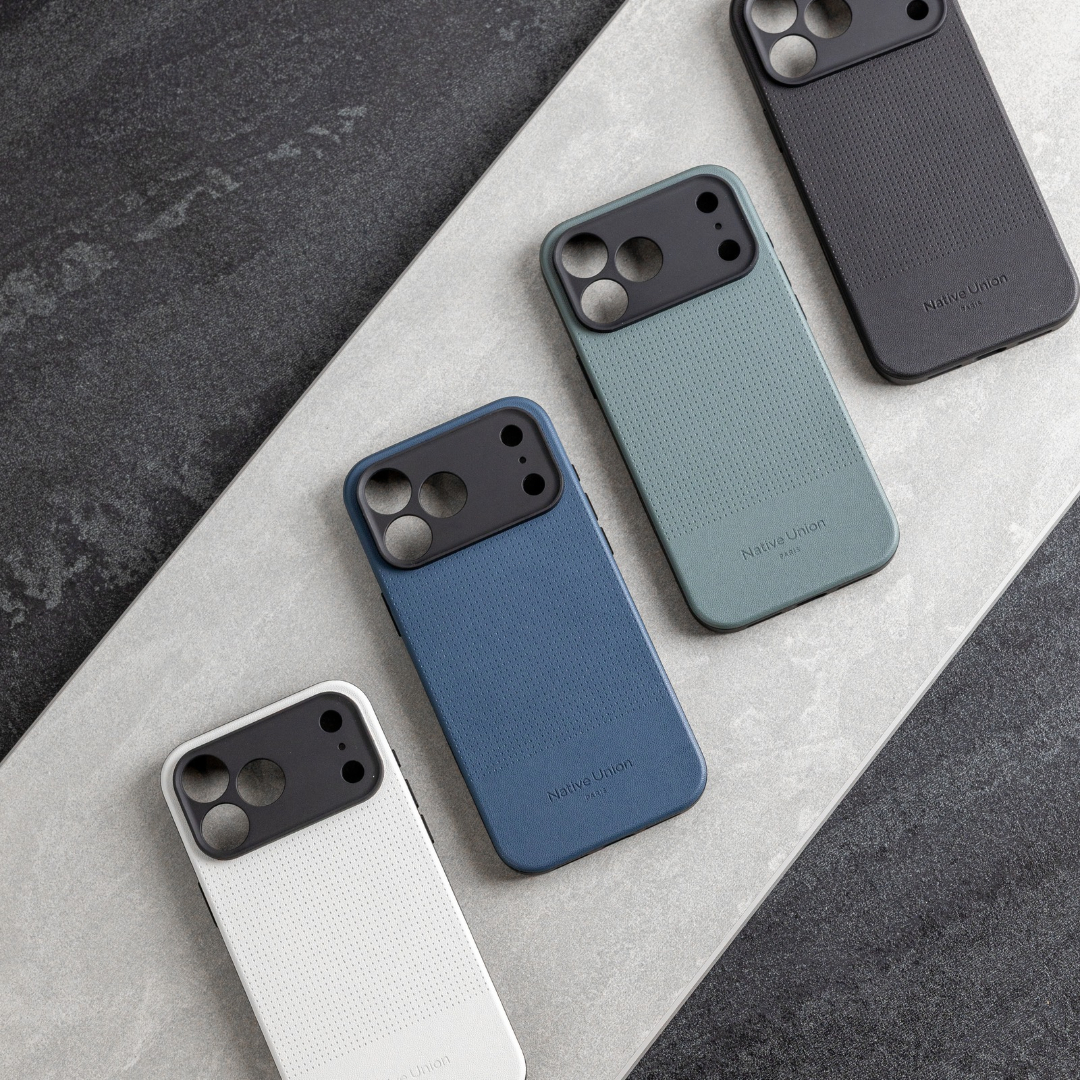 Чохли Native Union Active для iPhone 18 Pro у кольорах Sandstone, Navy, Slate Green і Black
