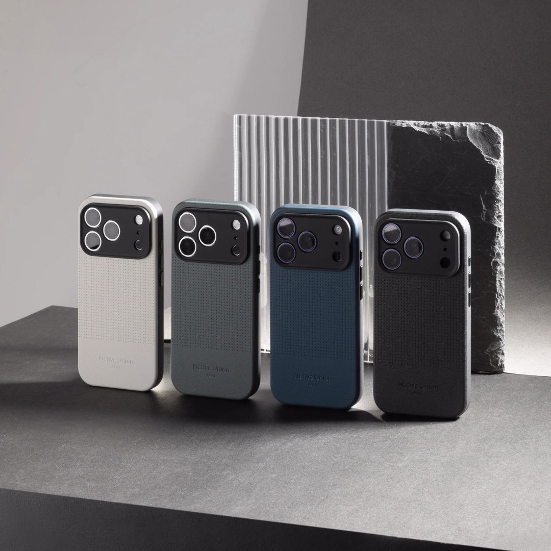 Чехлы Native Union Active для iPhone 18 Pro в цветах Sandstone, Slate Green, Navy и Black &mdash; фактура с точечным тиснением