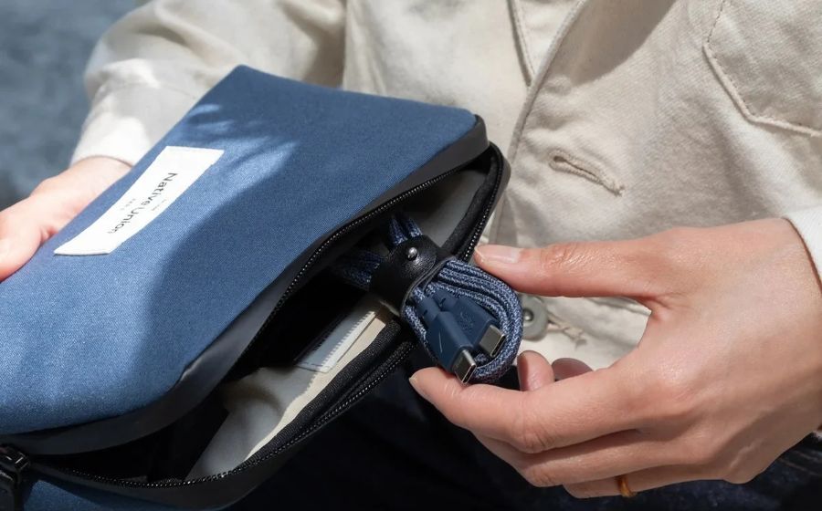 Плетений кабель USB-C Native Union Belt Cable зі шкіряним ремінцем в органайзері W.F.A