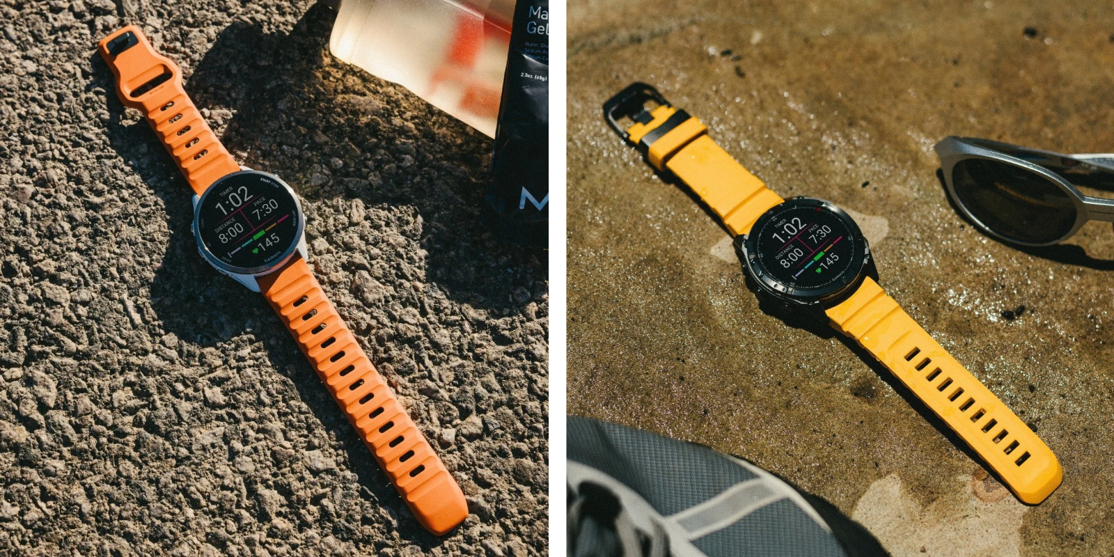Ремінці Nomad для Garmin з фторкаучуку FKM: помаранчевий Sport Band і жовтий Rocky Point Band