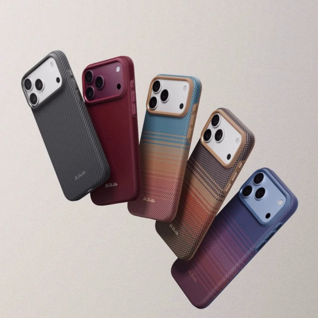 Чехлы Pitaka Summa для iPhone 18 Pro с цельным корпусом и металлической рамкой вокруг блока камер