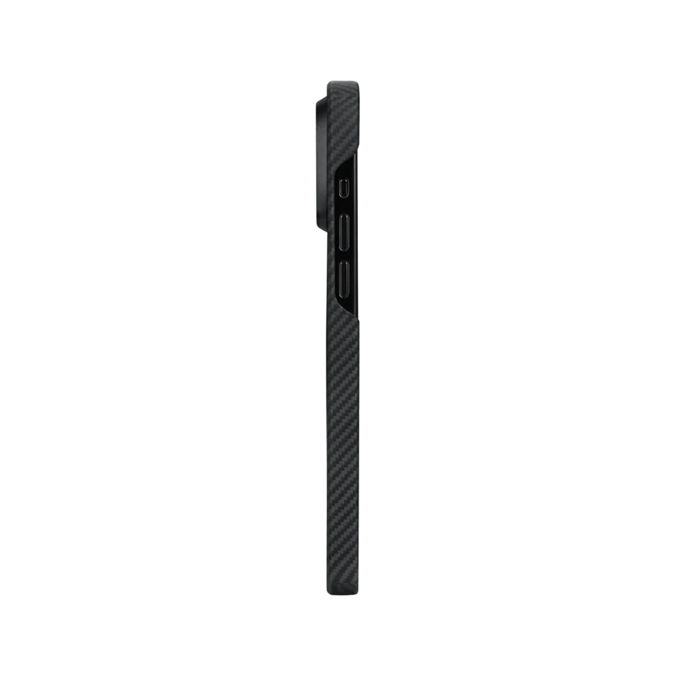 Набір чохол та автотримач Pitaka MagEZ Case 4 Twill 600D Black/Grey для iPhone 15 Pro (KI1501PA) та Car Mount Pro 2 Car Vent Black (Tesla) (CM2302T)