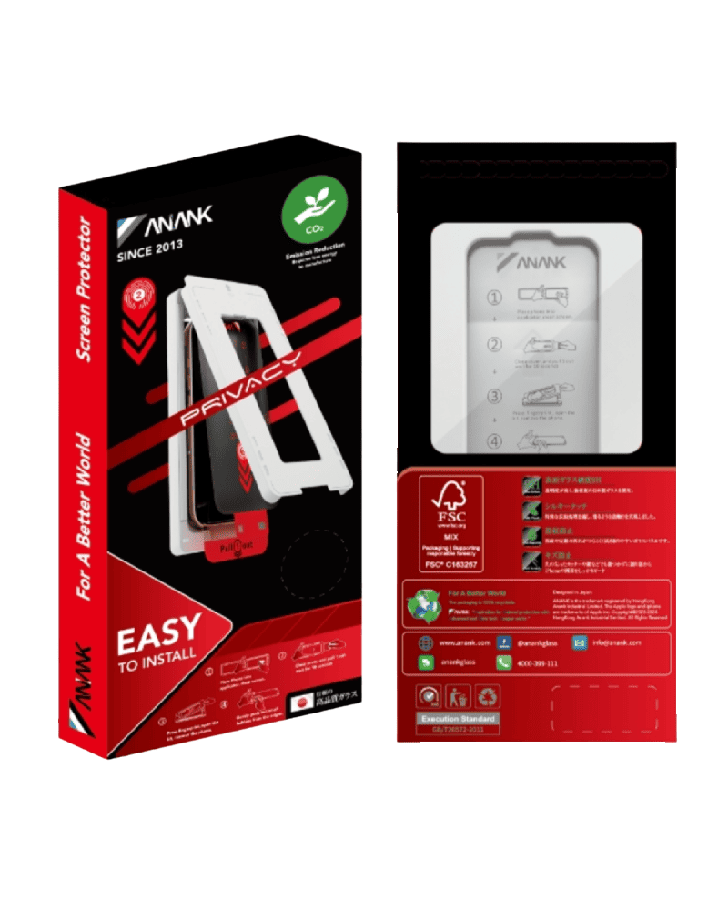 Захисне скло Anank 2.5D Privacy (1 pcs)/Curved Clear (1pcs) Glass with installation box for iPhone 16 Pro Max (2003215)