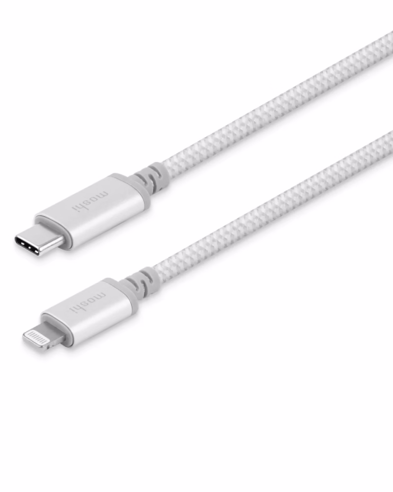 Кабель USB-C to Lightning Moshi Integra™ Cable Jet Silver (1.2 m) 99MO084105
