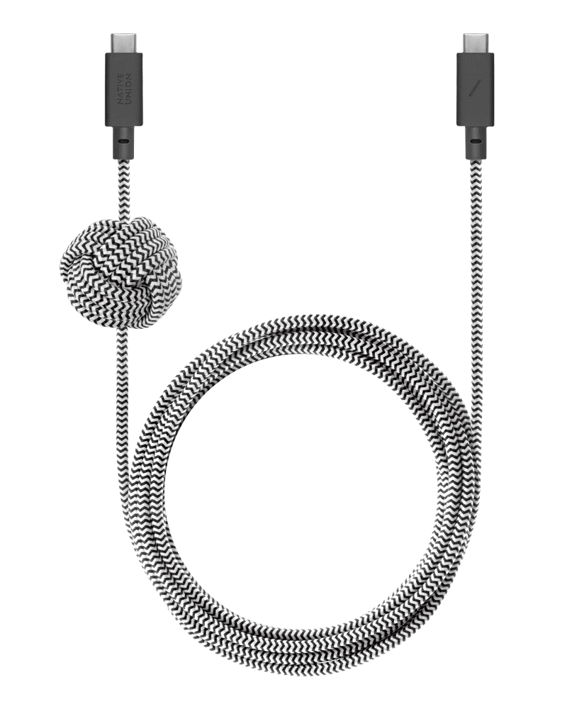 Кабель USB-C to USB-C Native Union Anchor Cable Pro 240W Zebra (3 m) ACABLE-C-ZEB-NP