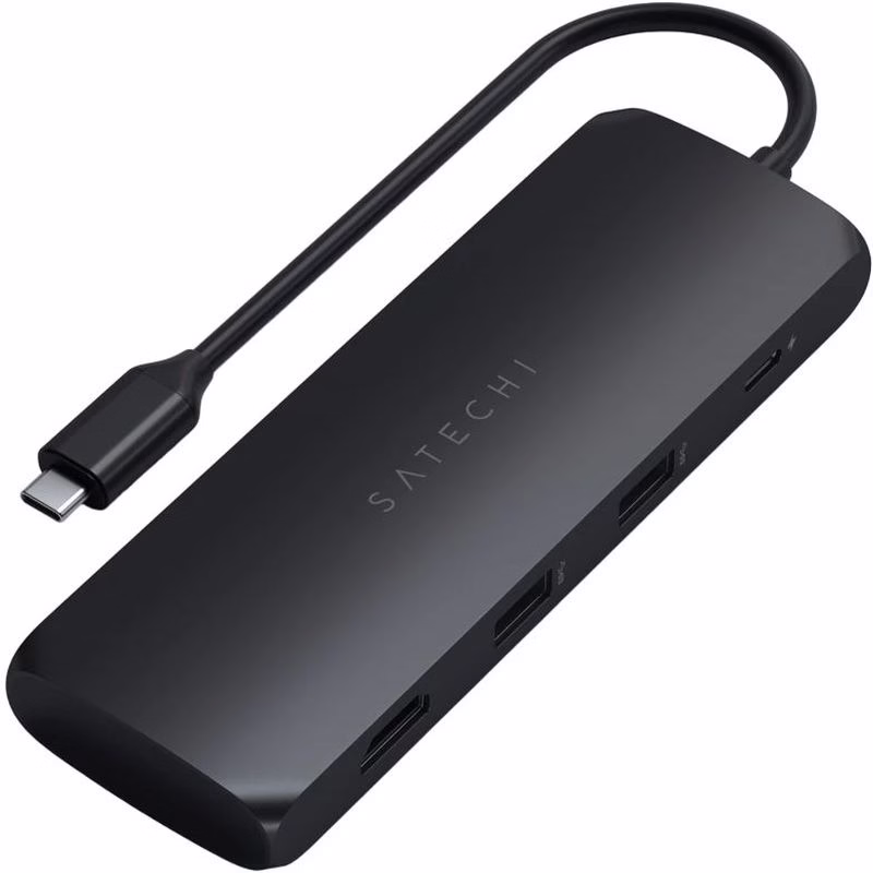 Хаб Satechi Aluminum Type-C Hybrid Multiport Adapter Black