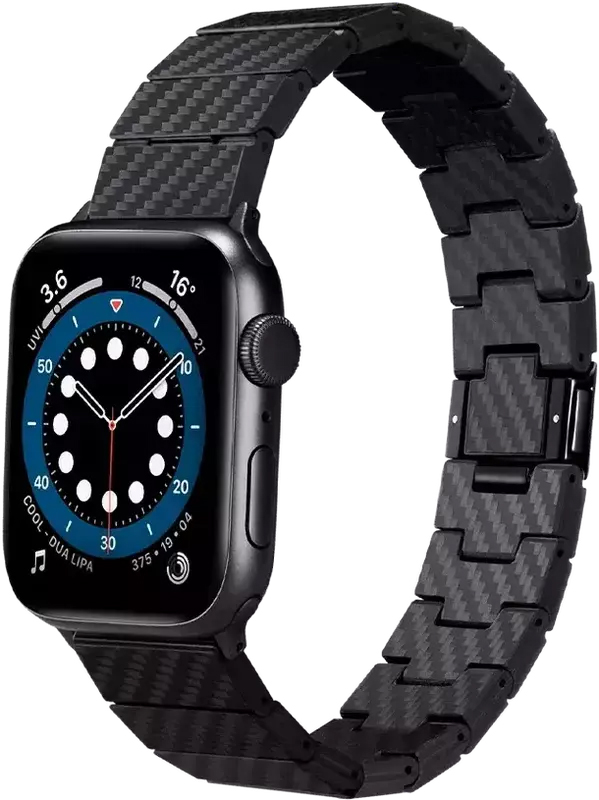 Ремешок Pitaka Carbon Fiber Watch Band Modern Black/Grey for Apple Watch 49/45/44mm (AWB2307)
