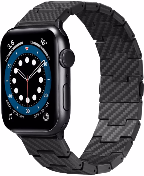 sliding Ремінець для годинника Pitaka Carbon Fiber Watch Band Retro Black/Grey for Apple Watch 49/45/44mm