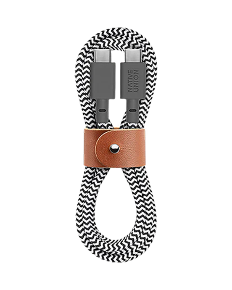 Кабель USB-C to USB-C Native Union Belt Cable Zebra (1.2 m) BELT-C-ZEB-2-NP
