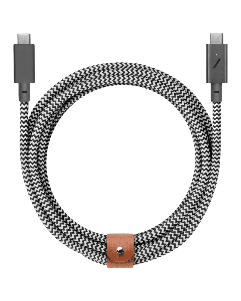 Кабель USB-C to USB-C Native Union Belt Cable Pro 240W Zebra (2.4 m) BELT-PRO2-ZEB-NP
