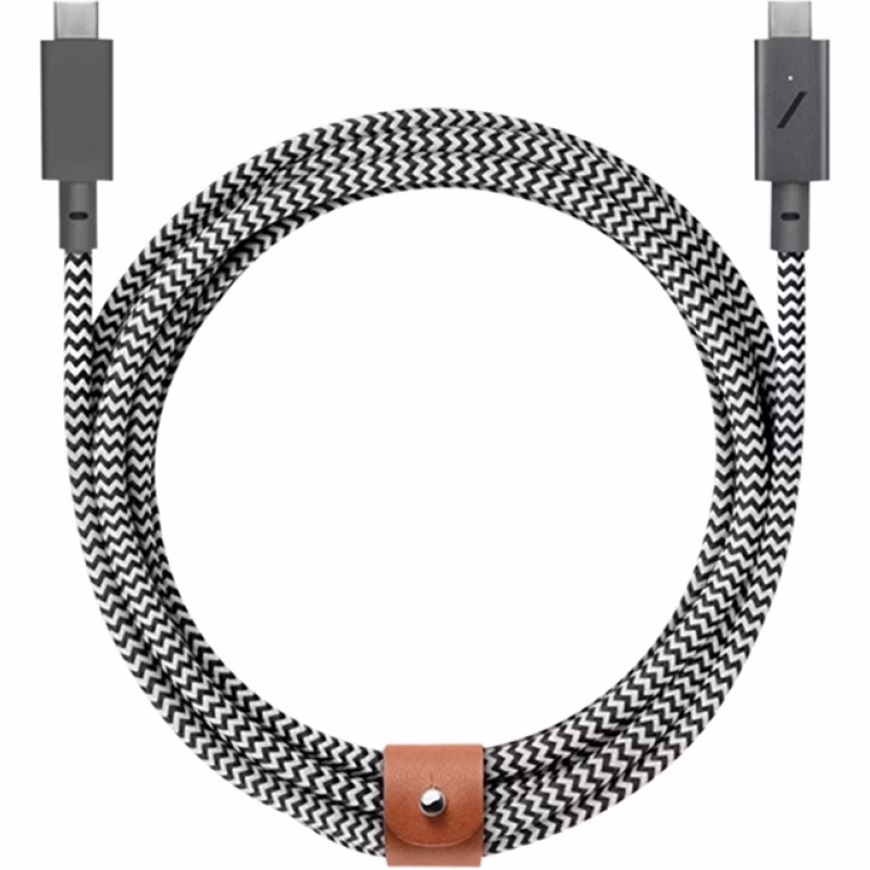 sliding Кабель USB-C to USB-C Native Union Belt Pro Zebra (2.4 m)