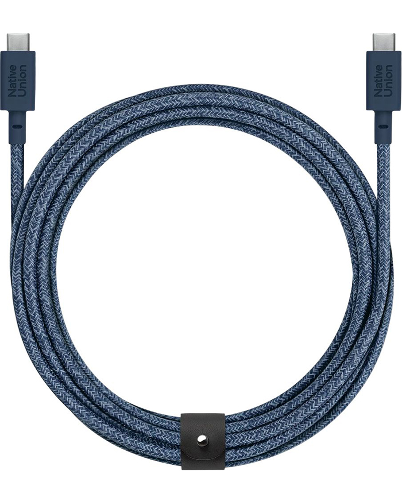 Кабель Native Union Belt XL USB-C to USB-C Navy 3 м (BELT-XL-C-NAV-3-NP)