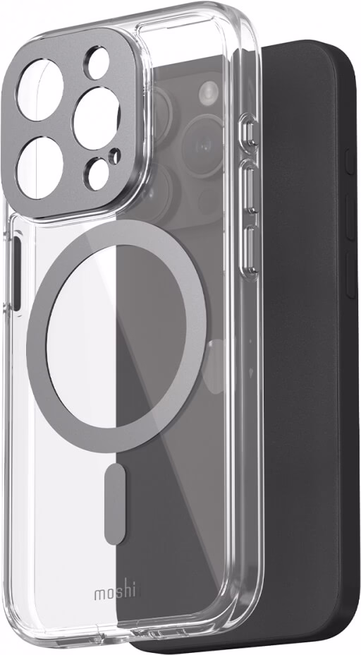 Чохол-накладка Moshi iGlaze Slim Hardshell Case Meteorite Gray для iPhone 15 Pro