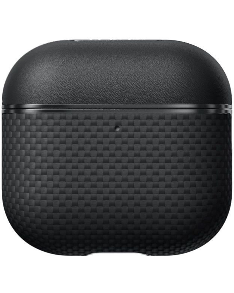 Магнітний чохол Pitaka Aramid Fiber Magnetic Case Plain Black/Grey для AirPods 4th Gen (APM2404)