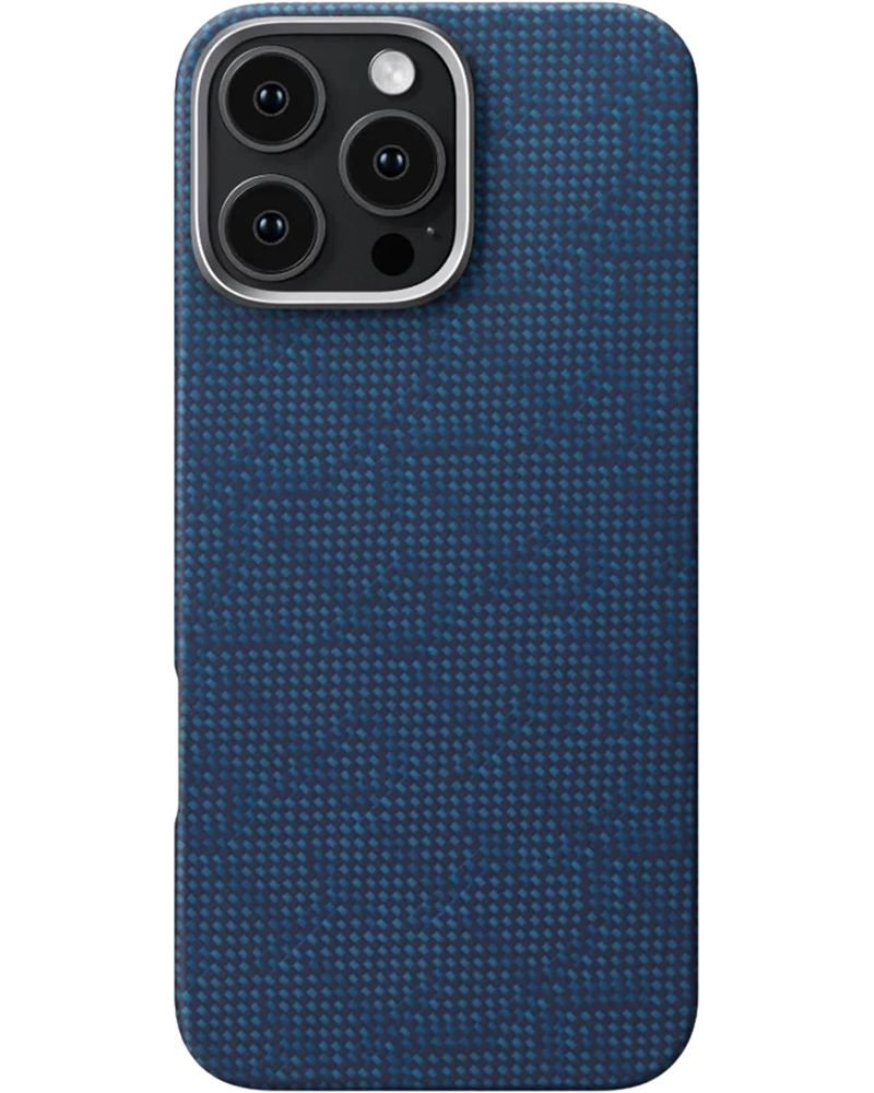 Чехол Pitaka Tactile Woven Monogram Dark Blue для iPhone 16 Pro Max - 3 - 1