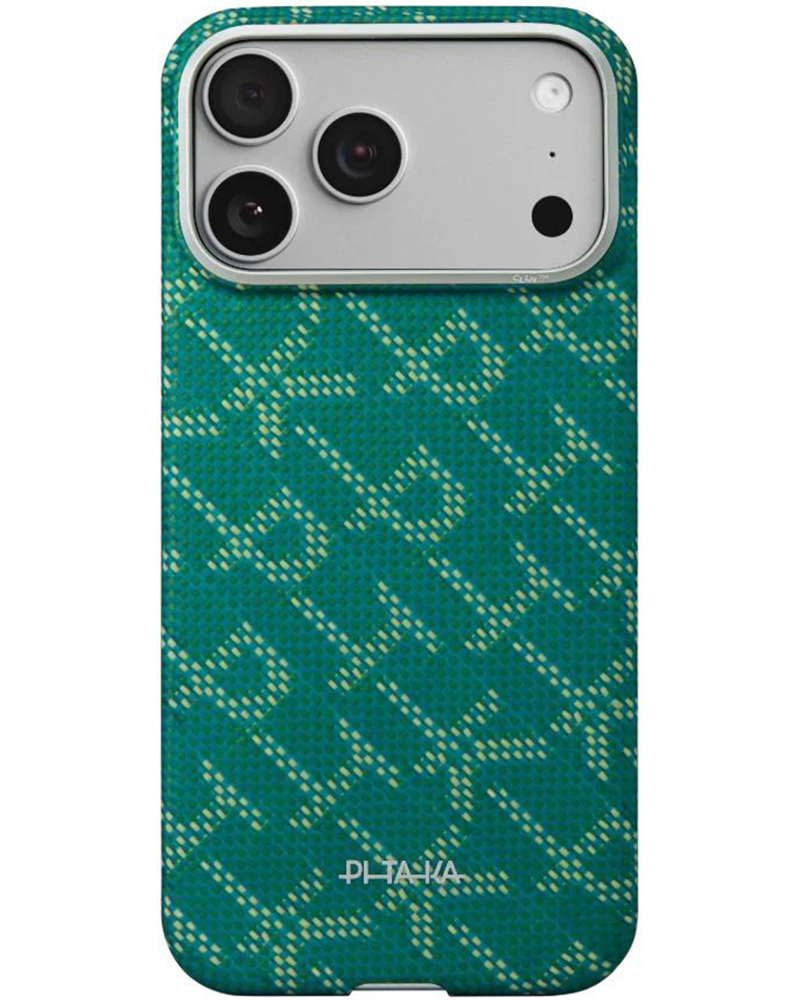 Чохол Pitaka Ultra-Slim Monogram для iPhone 17 Pro Max Green/Gold - 3 - 1