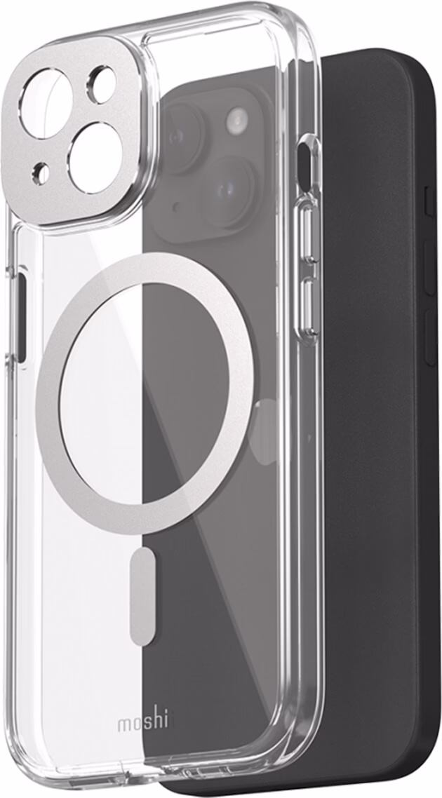 Чохол-накладка Moshi iGlaze Slim Hardshell Case Luna Silver для iPhone 15