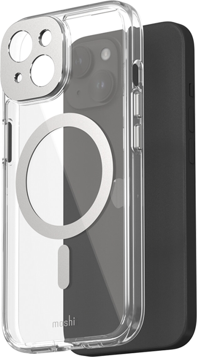 Чехол-накладка Moshi iGlaze Slim Hardshell Case Luna Silver для iPhone 15